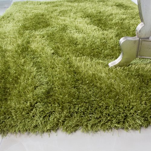 Modern Trendy Green Shaggy Rug