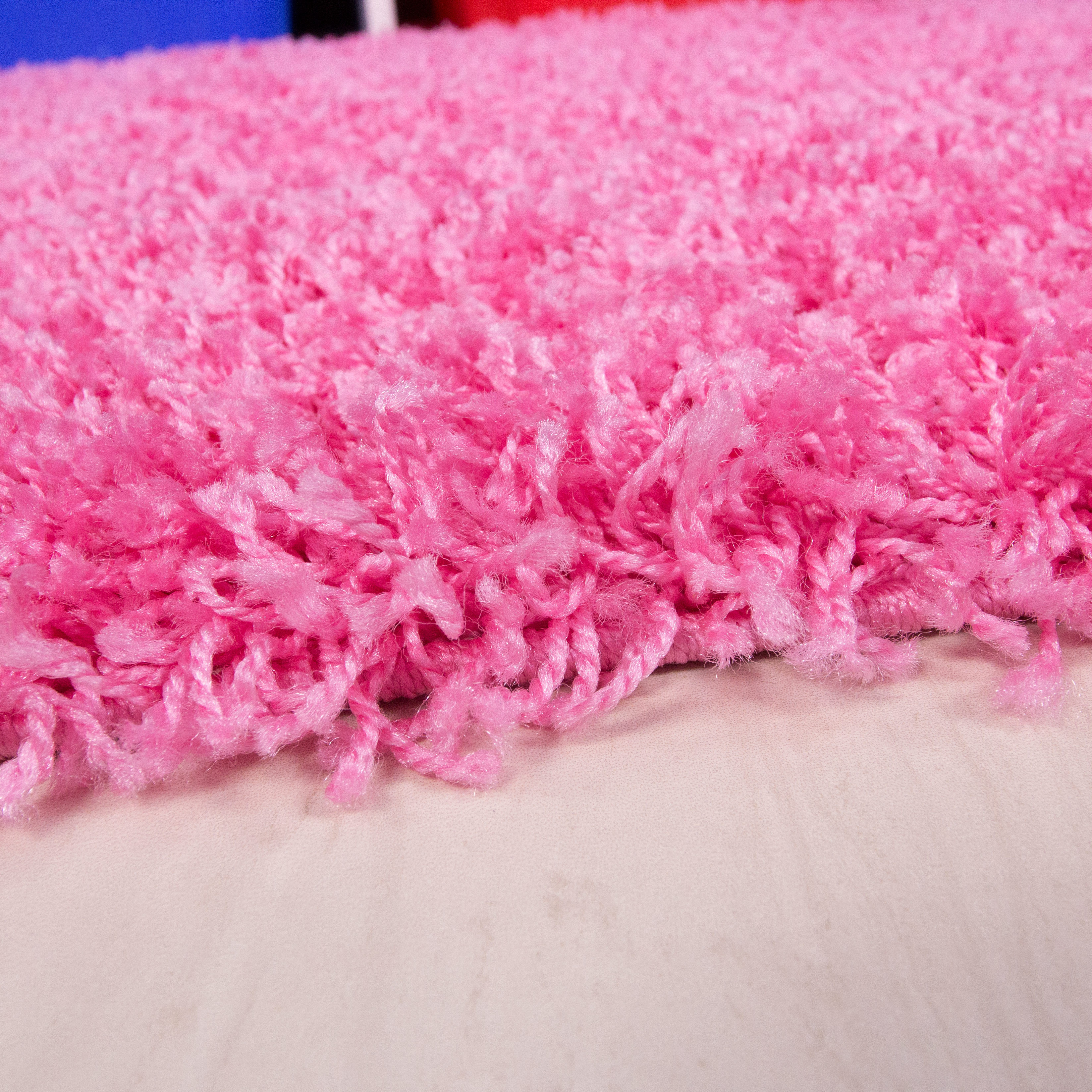 Rugs - Vancouver Range - Barbie Pink Bedroom Shaggy Rug - Lowrys Modern